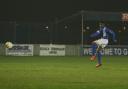 Joao Carlos gives Grays Athletic the lead [Pic: Andy Smith]