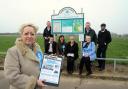 Campaigning – Thurrock MP Jackie Doyle-Price, foreground, at Orsett Heath