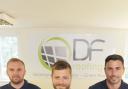 Ready to rumble - John Wayne Hibbert, centre, alongside his sponsors at DF Roofing                     Picture: LUAN MARSHALL