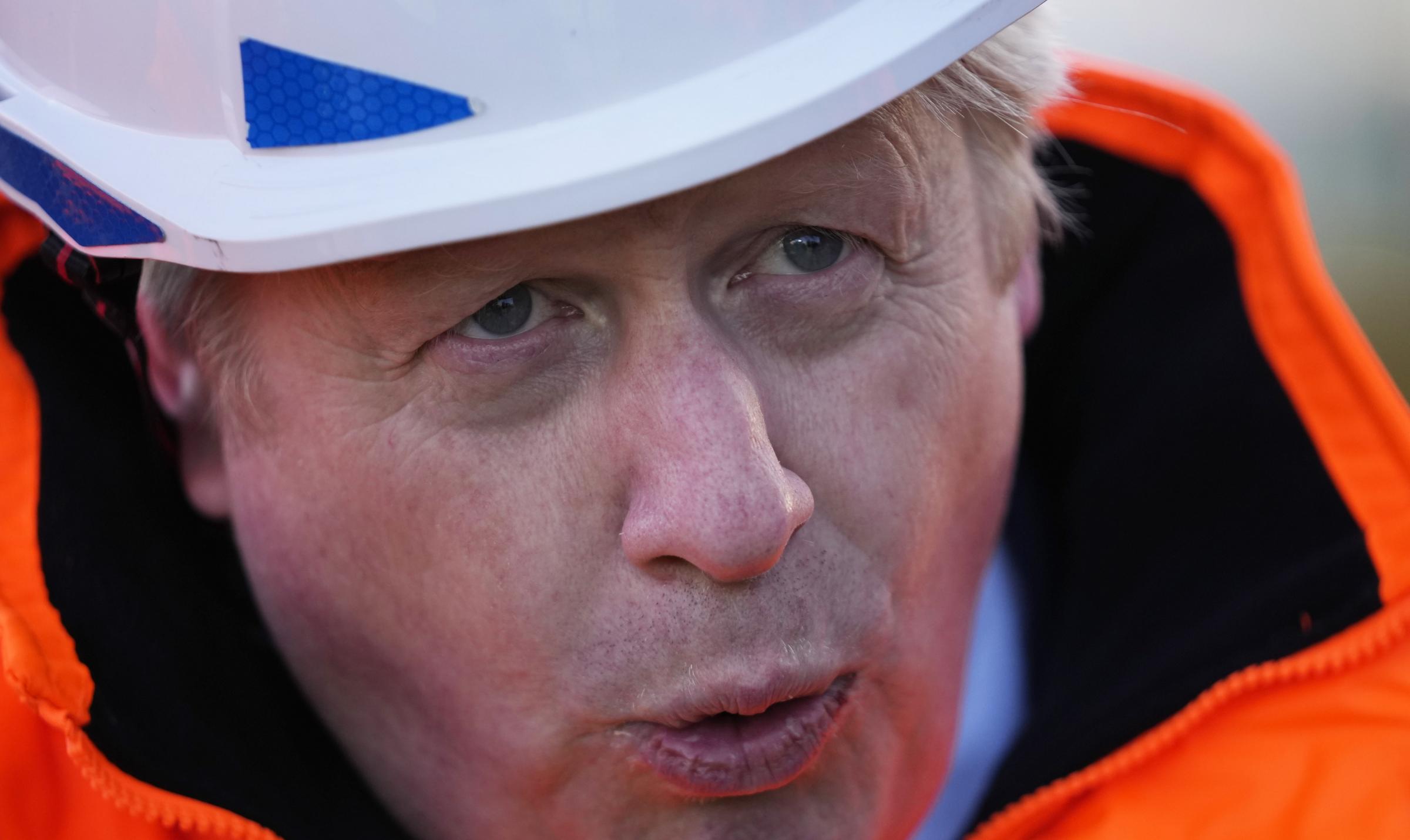 Prime Minister Boris Johnson speaks during an interview after a visit to the Tilbury Docks in Essex. Picture date: Monday January 31, 2022.