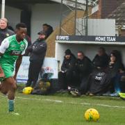 Gave Basildon United an early lead - Khadean Campbell Picture: MATTHEW THOWNEY