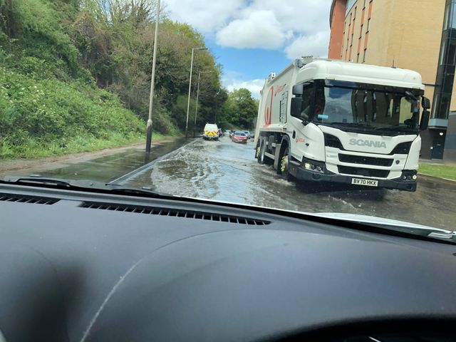 Flooding in Haven Road, Colchester, on Monday. Picture: Sue Witheridge