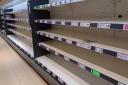 Empty shelves have been spotted in a number of supermarkets. Picture @Gramblera/Twitter
