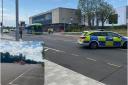 The police cordon and the air ambulance