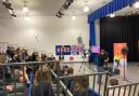 Special visit - Mr Bright speaking to the youngsters