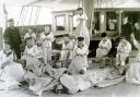Youngsters work on the training ship