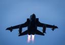 Airstrikes - an RAF Tornado jet heading for Syria