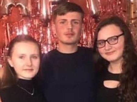 Thurrock Gazette: Harry Burkett with sisters Abbie and Brooke