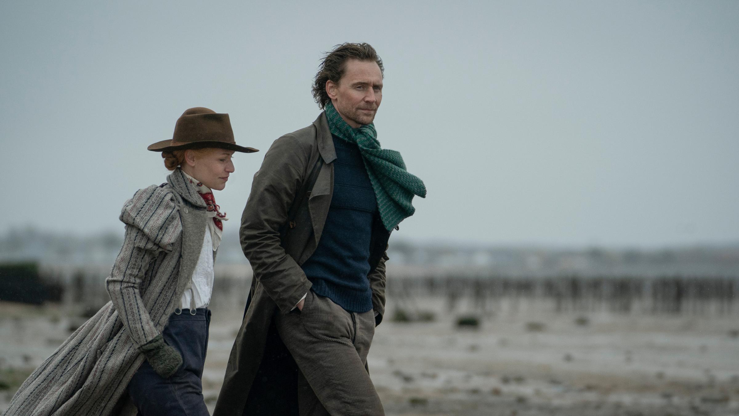 Undated Handout Photo from The Essex Serpent. Pictured: Claire Danes as Cora and Tom Hiddleston as Will. See PA Feature SHOWBIZ TV The Essex Serpent. Picture credit should read: PA Photo/Â©Apple TV+. WARNING: This picture must only be used to