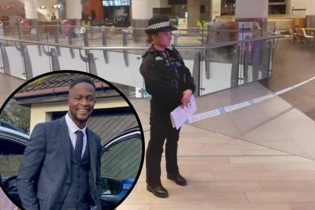 Victim - Michael Ugwa (inset) was found dead at the Lakeside shopping centre in Thurrock