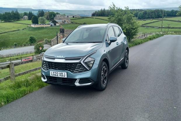 The Kia Sportage pictured in the rather dull weather seen across West Yorkshire throughout much of May