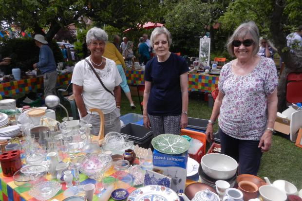 Fundraisers - Volunteer members of the Frinton and Walton Heritage Trust at the Railway Cottage Garden, Frinton