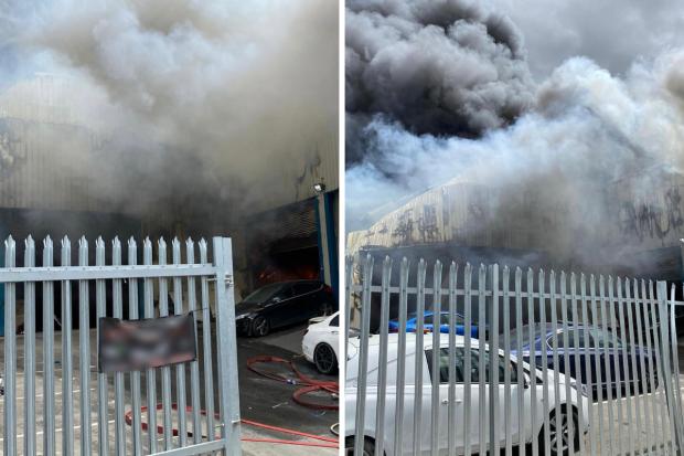 Live updates as fire crews tackle huge blaze at industrial estate in south Essex. Photo: Essex Fire and Rescue Service