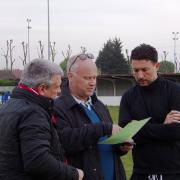 Resigned - Danny Dafter (right) Picture: AVELEY FC FANS TV