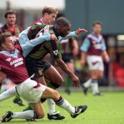 New boss - Keith Rowland, pictured during his West Ham United playing days, has been appointed as Aveley's manager