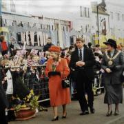 Headed to the seafront - large crowds flocked to Southend when the Queen and Prince Philip paid a visit in March 1999