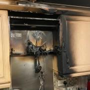 Incident - The damage to the kitchen caused by the fire