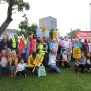 Action - the protesters on the day