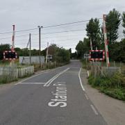 The crash happened near the level crossing on Station Road