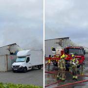Fire crews on the scene