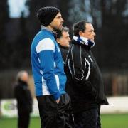 Mark Bentley, left, has been named caretaker manager by Andy Swallow, right