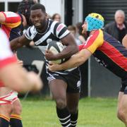 Dotting down - Nathan Farrell scored Thurrock’s only try against Chobham	Picture: CHRIS EMERSON