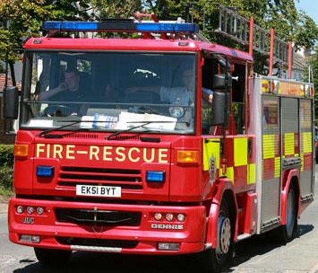 Essex Fire and Rescue had to fight their way through traffic to get to the blaze