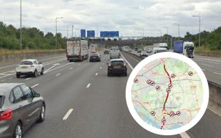 Closures on M25 in south Essex after lorries crash - with four miles of congestion