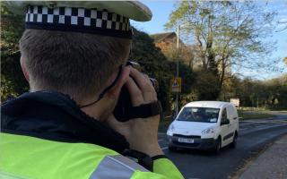 Monitoring: Essex Police during the speed-watching