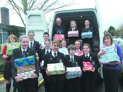 Students box clever for Christmas at Gable Hall